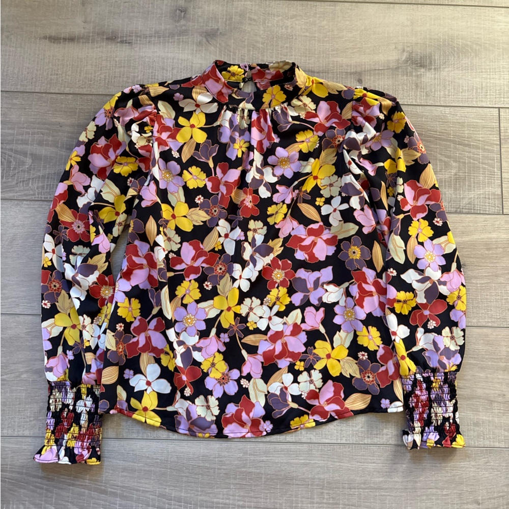 Who What Wear Multicolor Floral Blouse - Picture 2 of 9